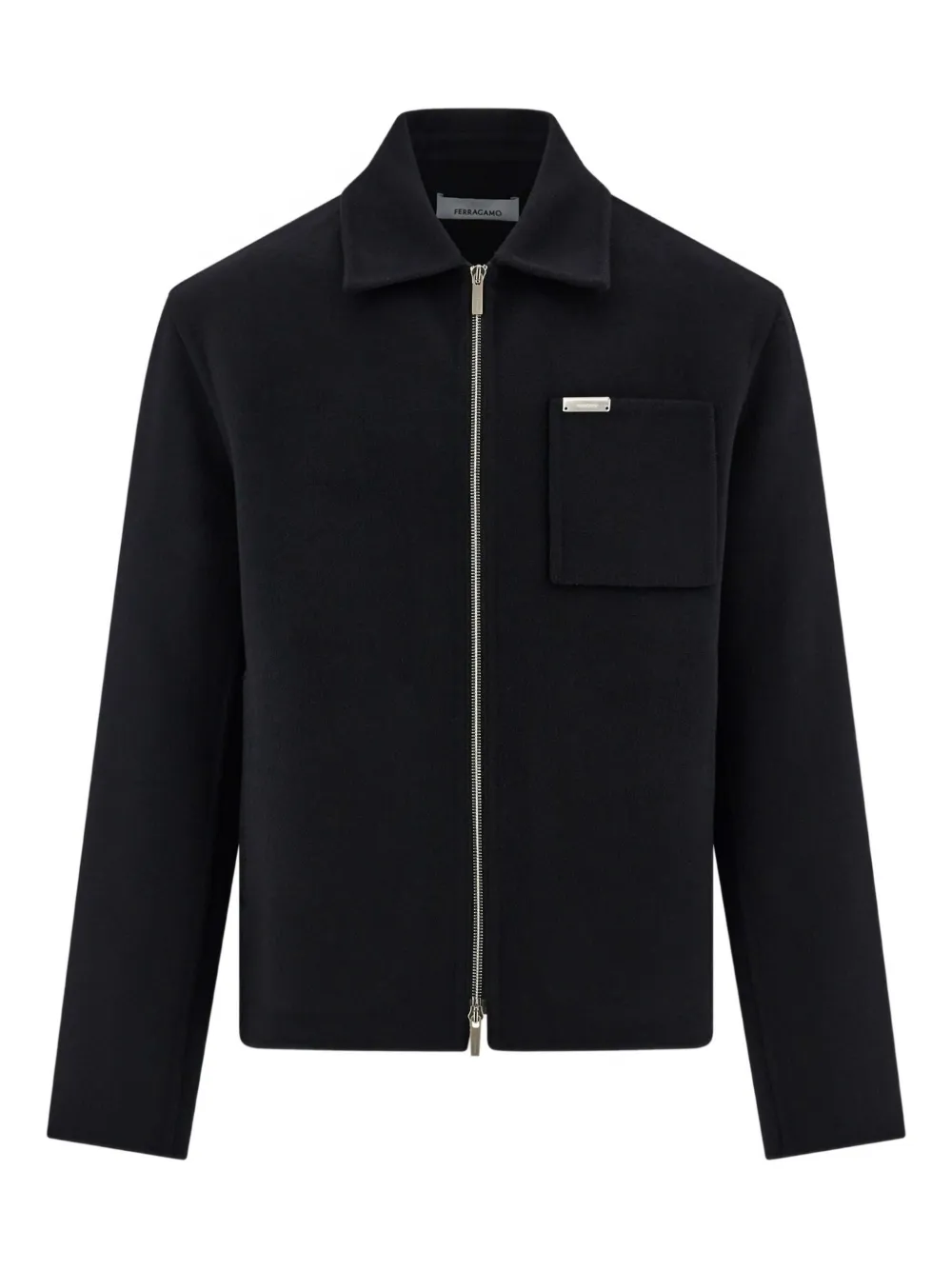 Ferragamo shirt-collar zip-front jacket | Black | Image 1