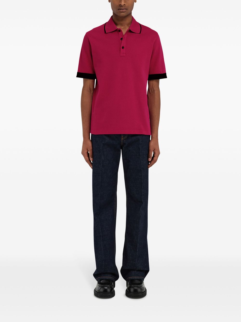 Ferragamo cotton polo shirt - Red