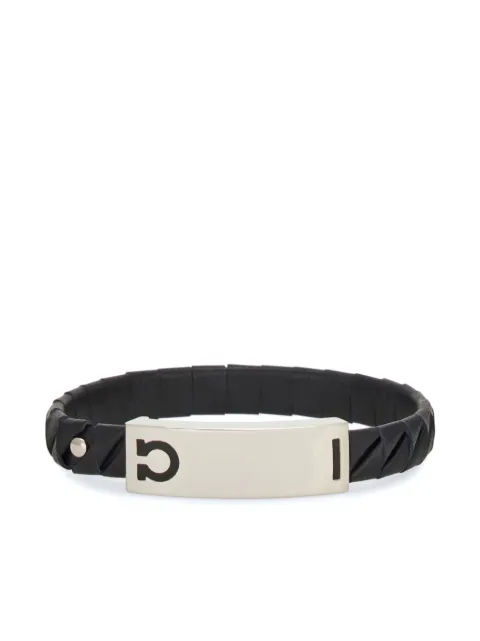 Ferragamo Gancini leather bracelet