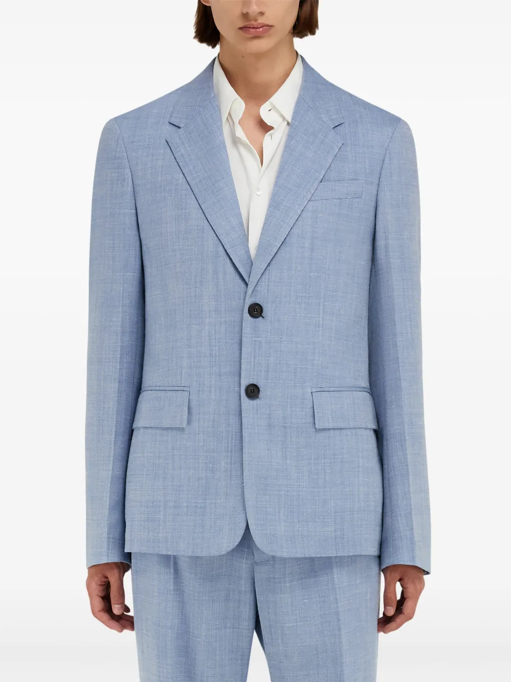 Ferragamo Blazer met enkele rij knopen Blauw