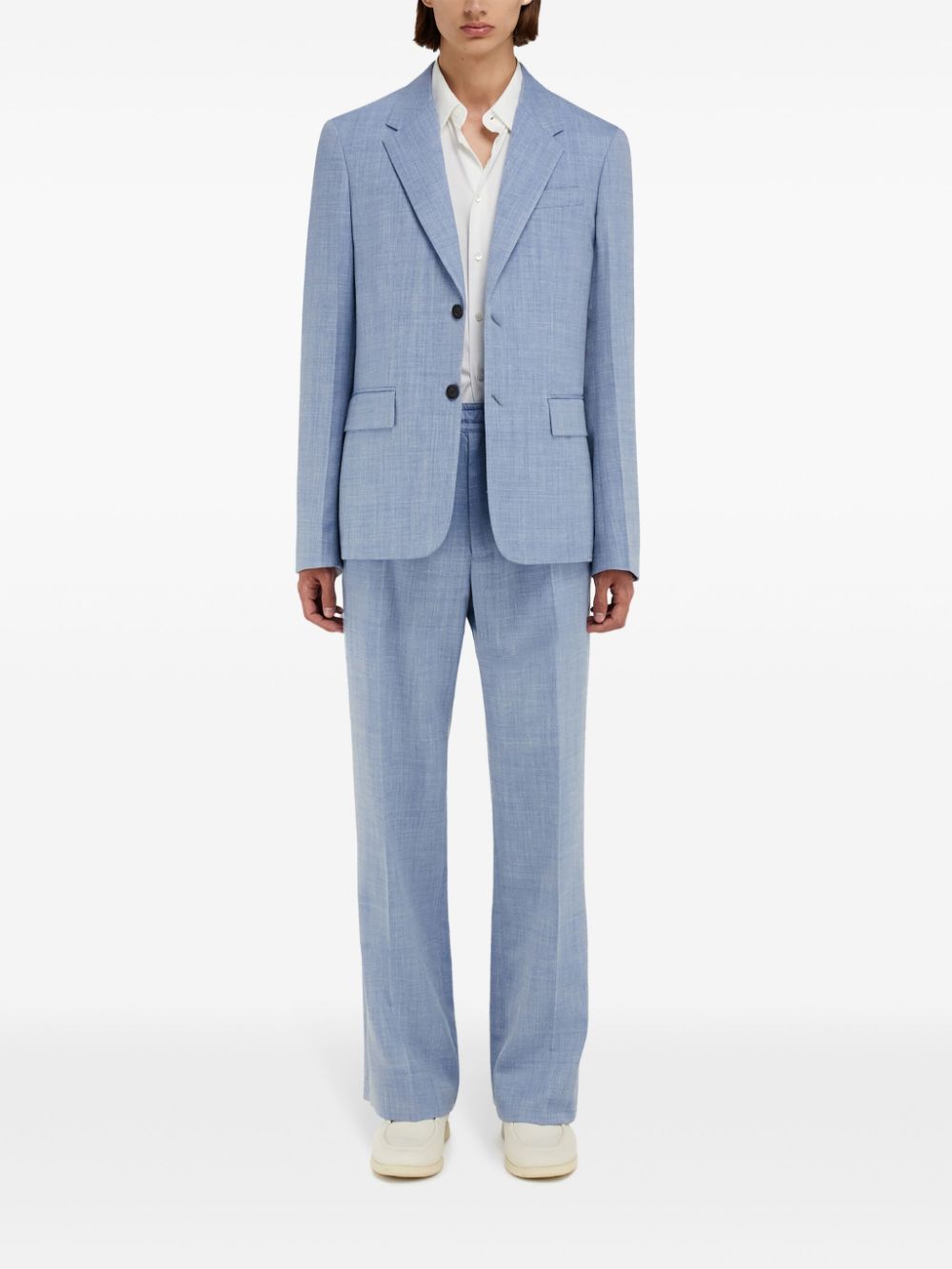 Ferragamo Blazer met enkele rij knopen - Blauw