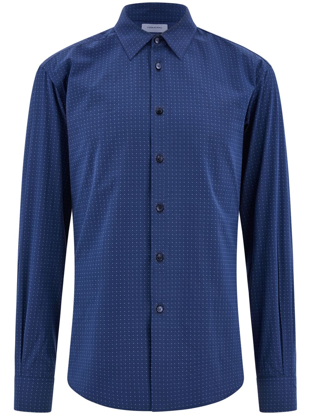 Ferragamo geometric-print shirt - Blue