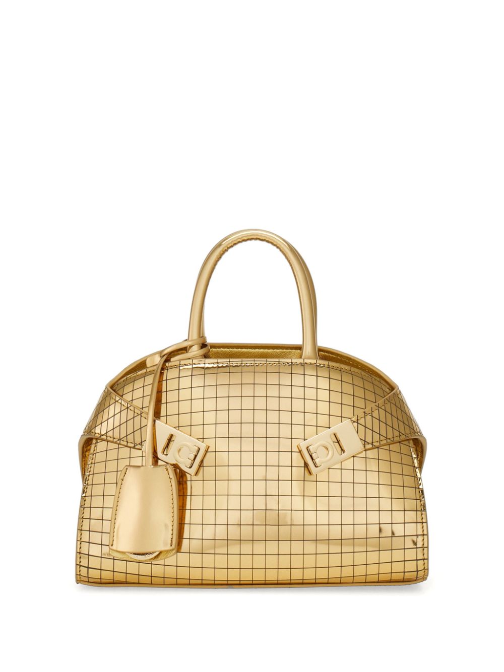 Shop Ferragamo Hug Tote Bag In Gold