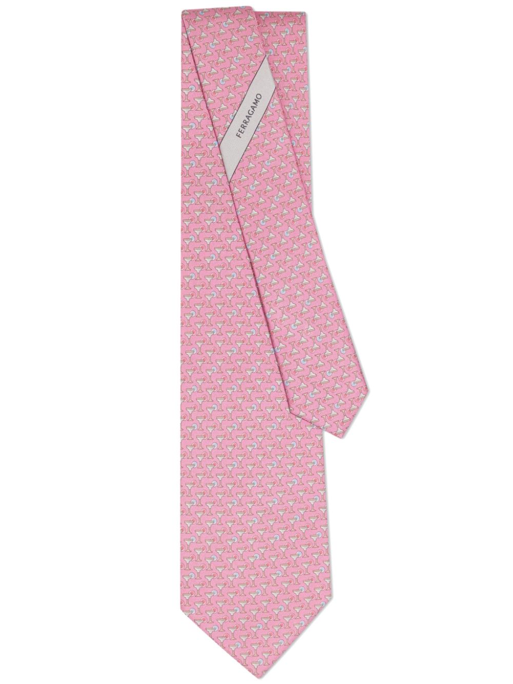 Margarita-print silk tie