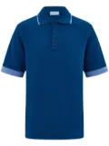 Ferragamo contrasting cuffs polo shirt - Blue