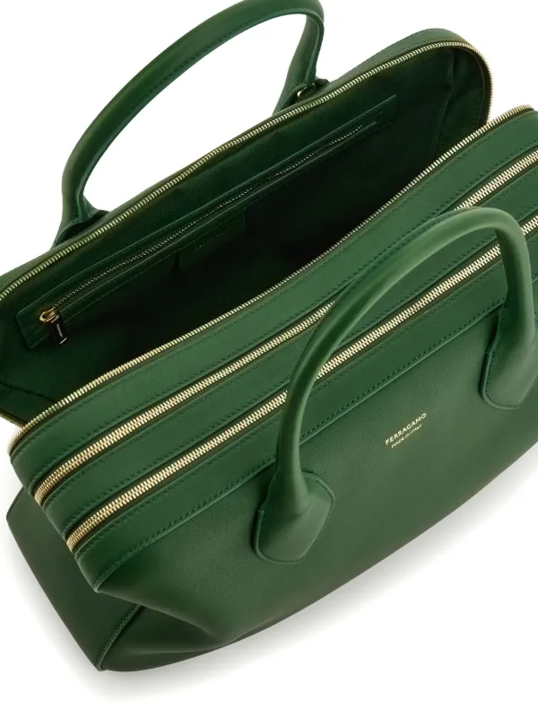 Ferragamo ジップ ハンドバッグ | グリーン | FARFETCH JP Ferragamo ジップ ハンドバッグ | グリーン | FARFETCH JP