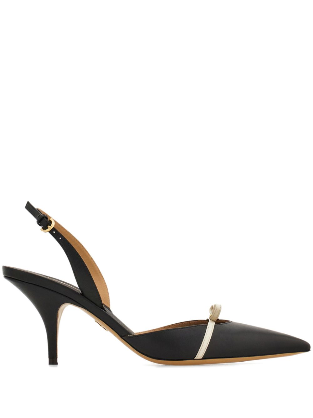 Ferragamo 70mm leather slingback pumps Black