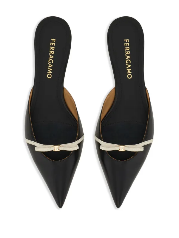 Ferragamo Mini Bow Mules | Black | FARFETCH