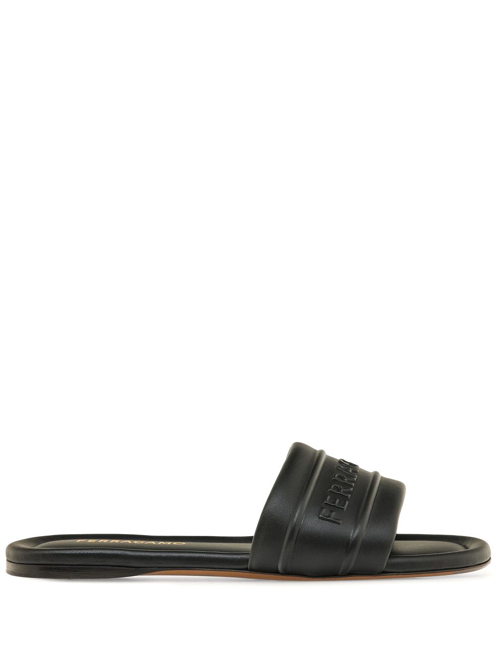 Ferragamo logo-embossed slides - Black