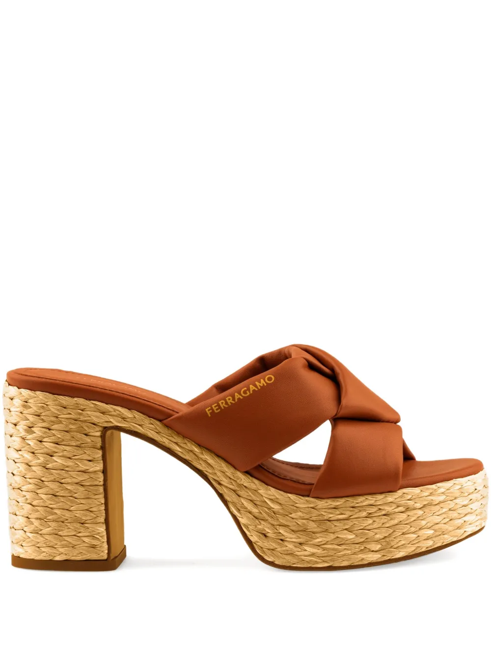 Ferragamo 85mm platform sandals Brown