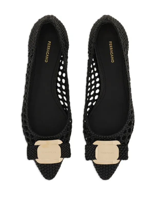 ◆FERRAGAMO 最新作◆Vara Ballerinas パンプス/Black◆ Vara bow ballet flat - Women | Ferragamo
