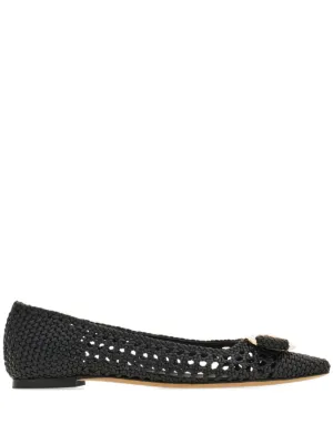 Ferragamo ニュー ヴァラリボン フラットシューズ | ブラック