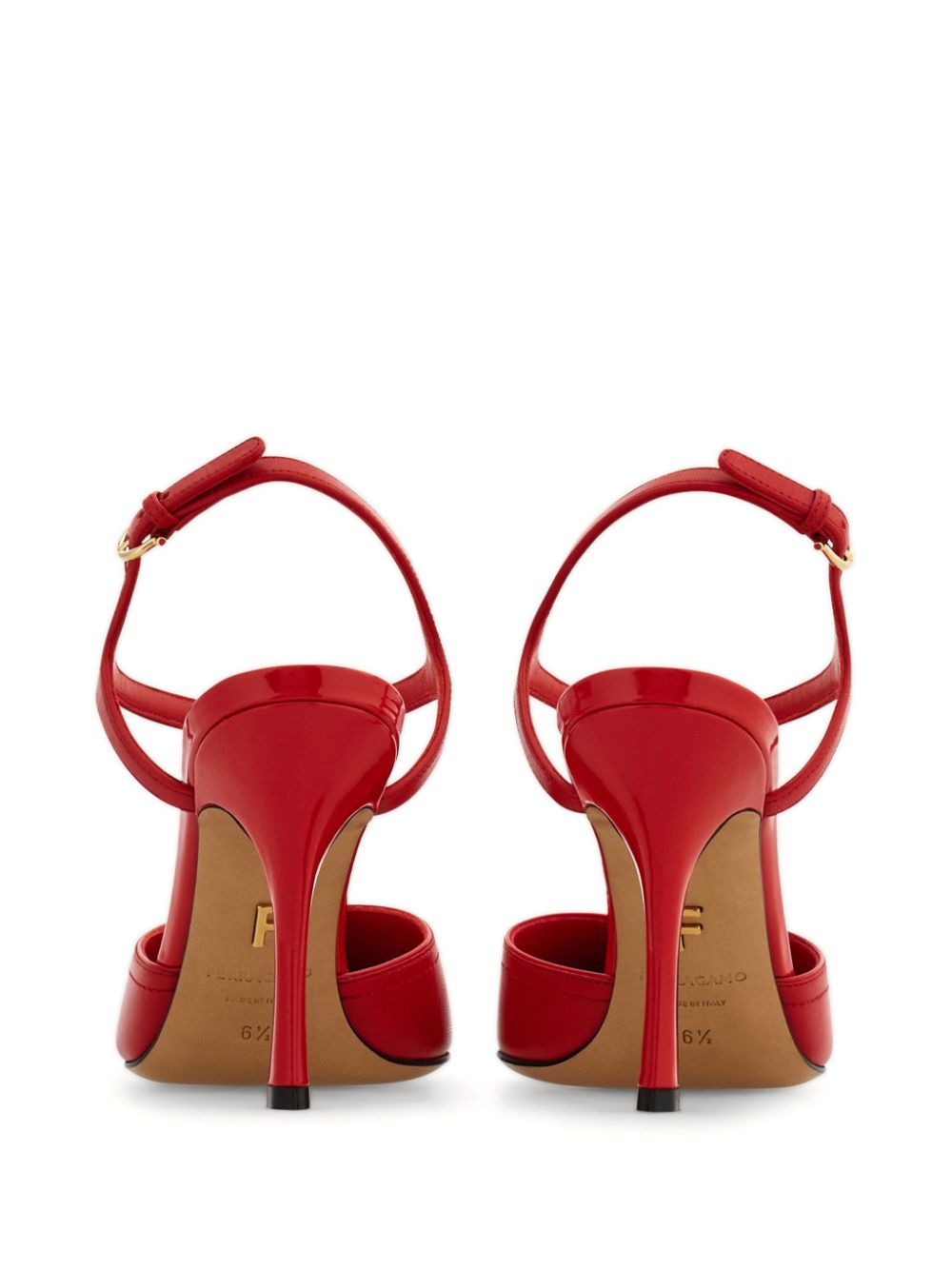 Ferragamo 95mm contrasting-inlays pumps Red