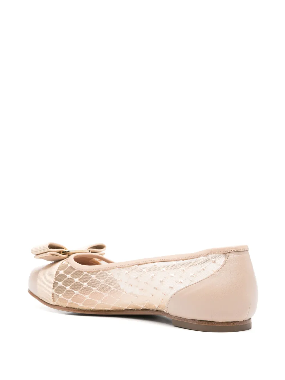 Ferragamo Varina Ballet Flat In Neutrals