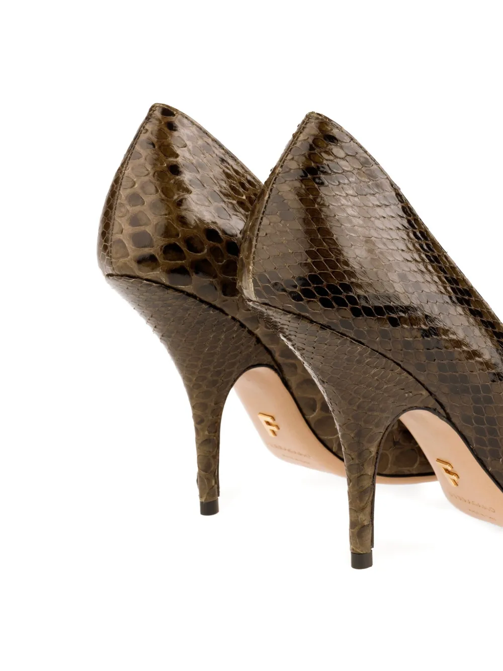 Ferragamo bow pumps Green