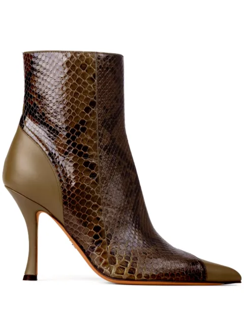 Ferragamo 95mm leather ankle boots