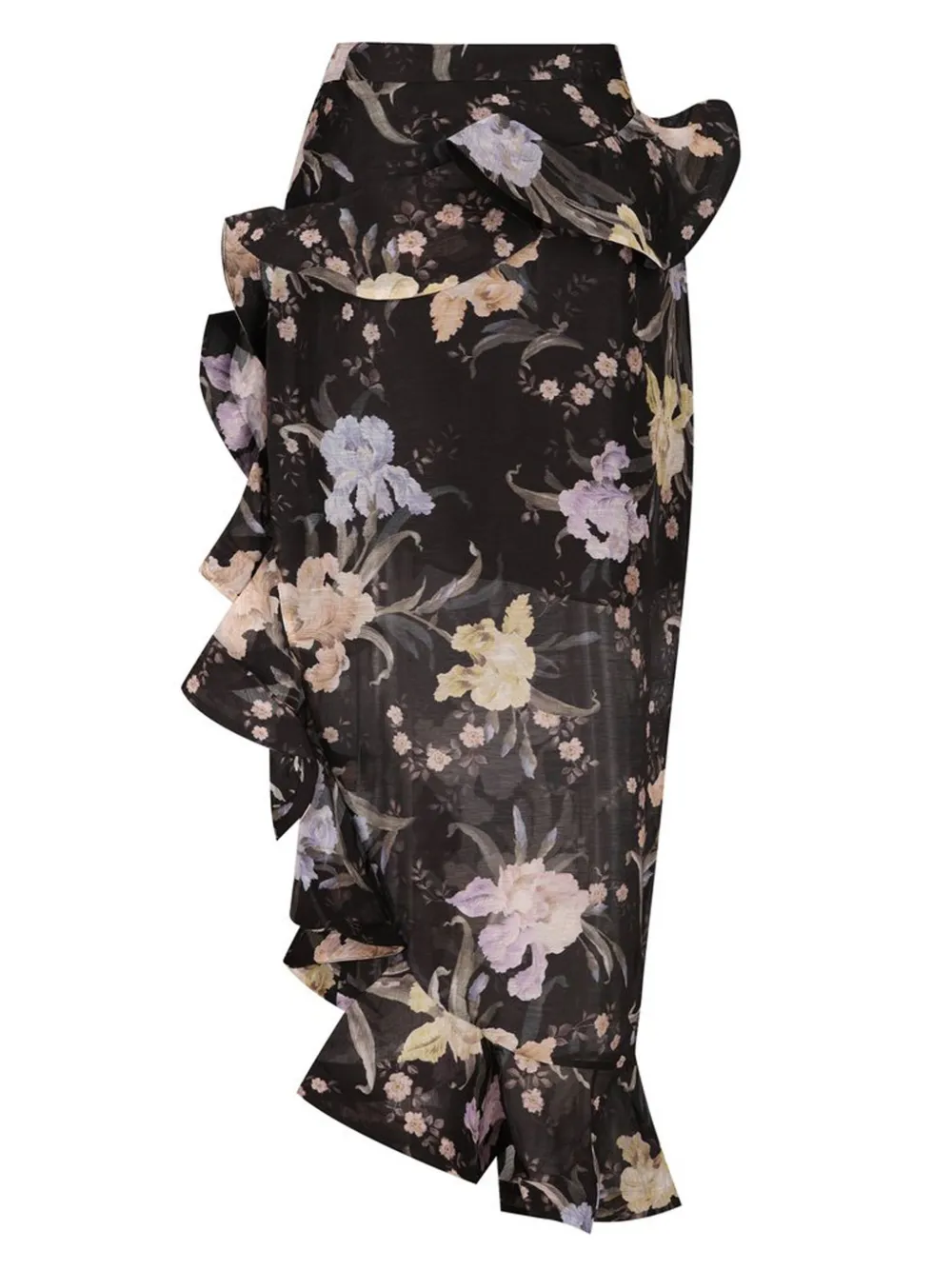 ZIMMERMANN Eden Waterfall skirt - Zwart