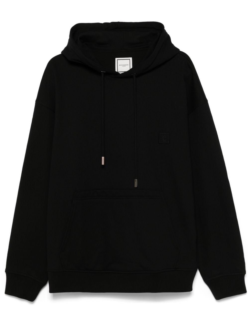 Wooyoungmi Swaying Flower-print Hoodie In Black