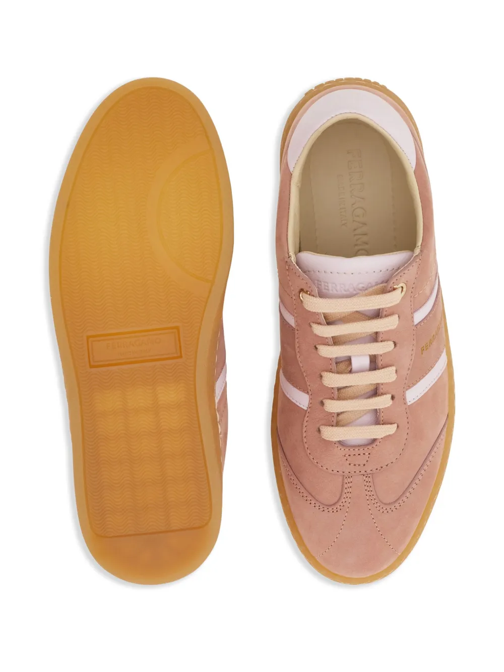 Ferragamo leather sneakers Pink