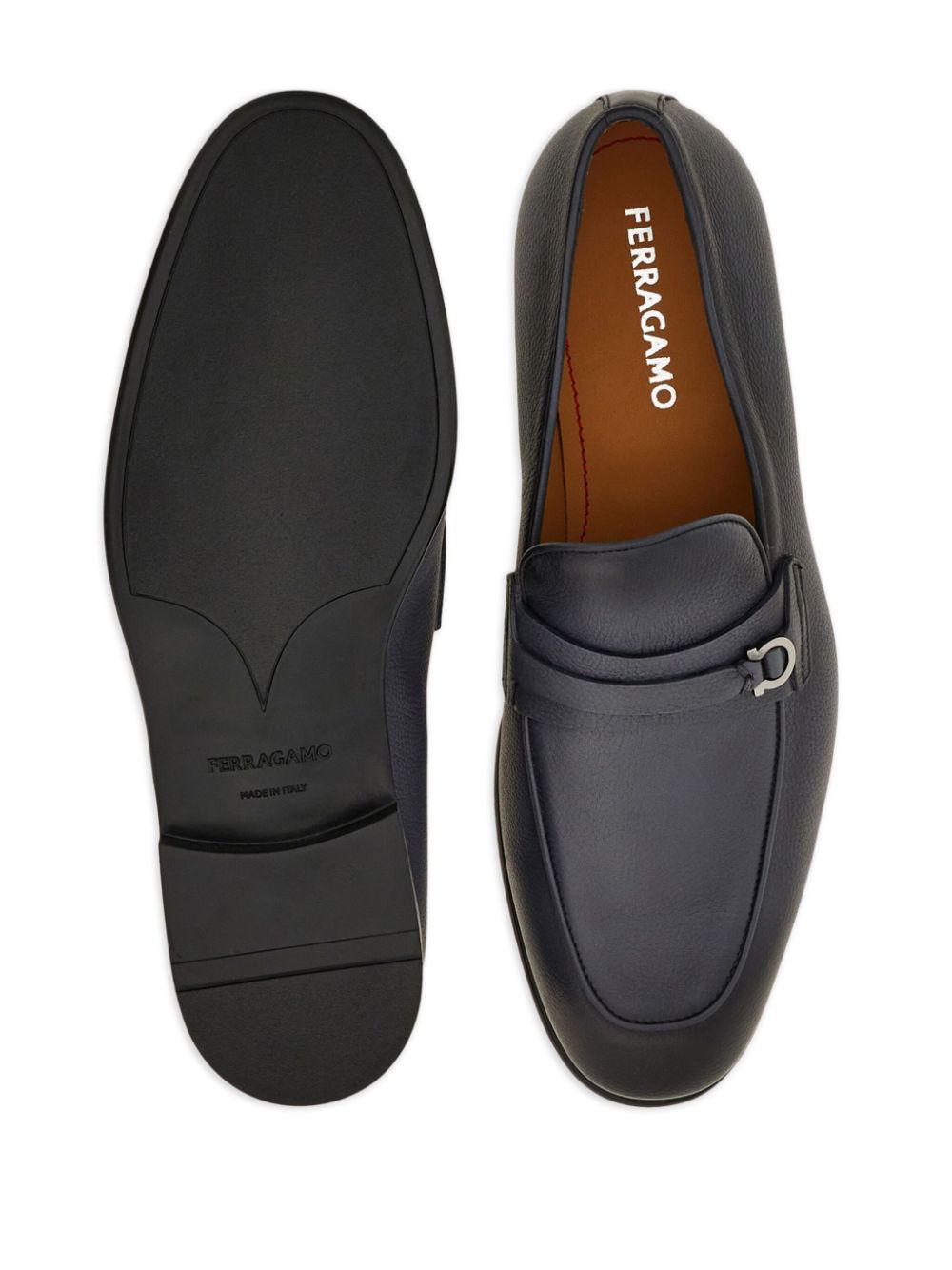 Ferragamo Loafers met Gancini-plakkaat Blauw