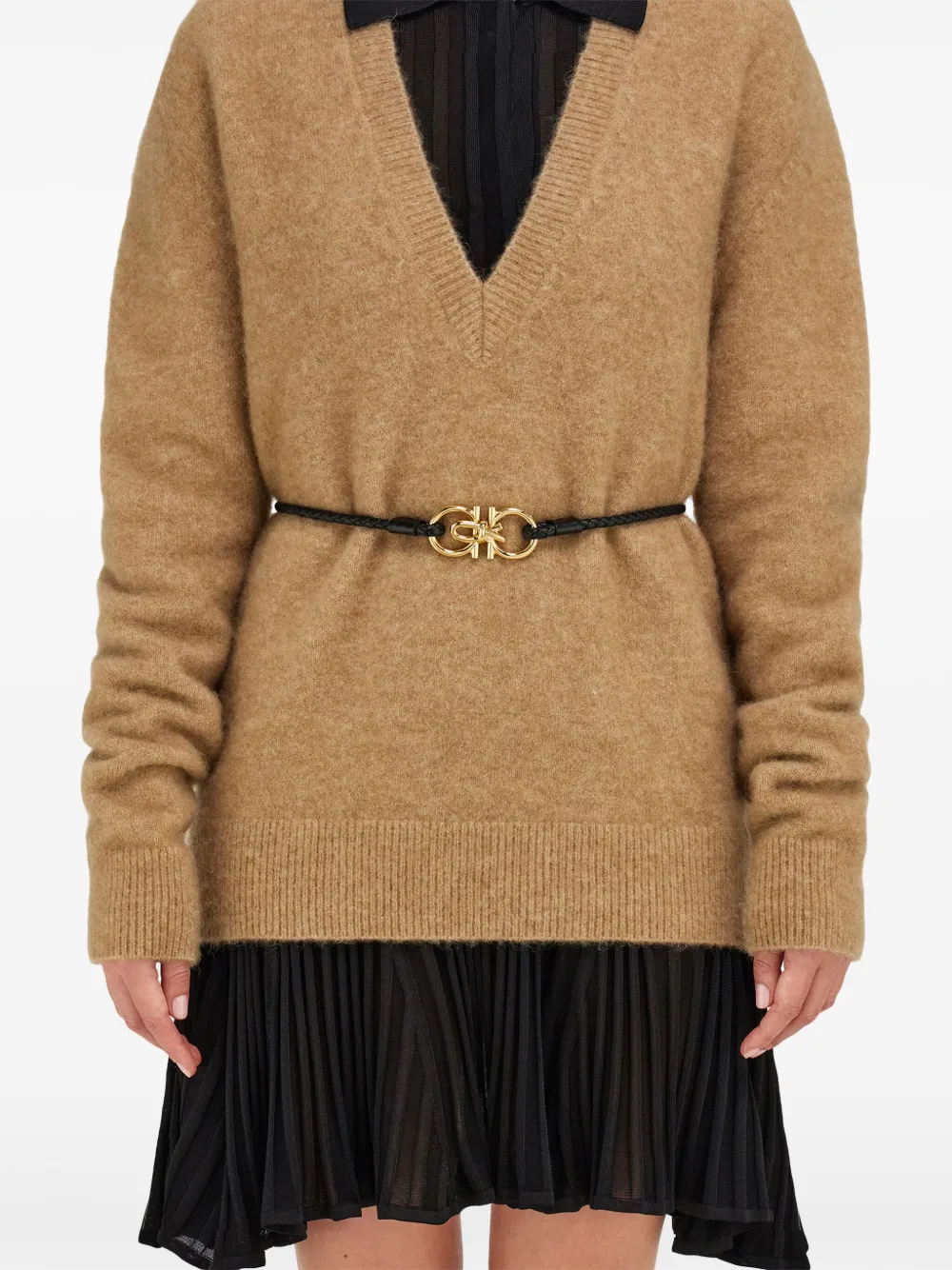Ferragamo Extendable Gancini riem Zwart