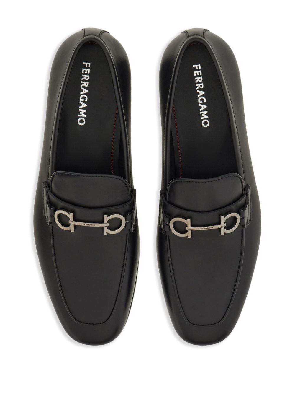 Ferragamo Loafers met Gancini-plakkaat Zwart