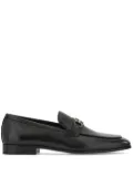Ferragamo Gancini-plaque loafers - Black