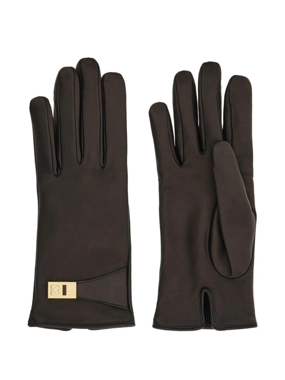 Ferragamo gloves with buckle - Black
