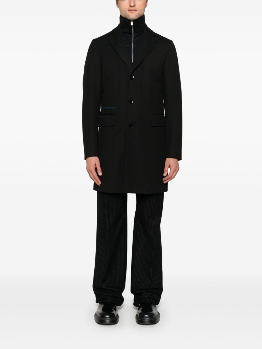 Shop Hugo Boss Hyde Coat In Black