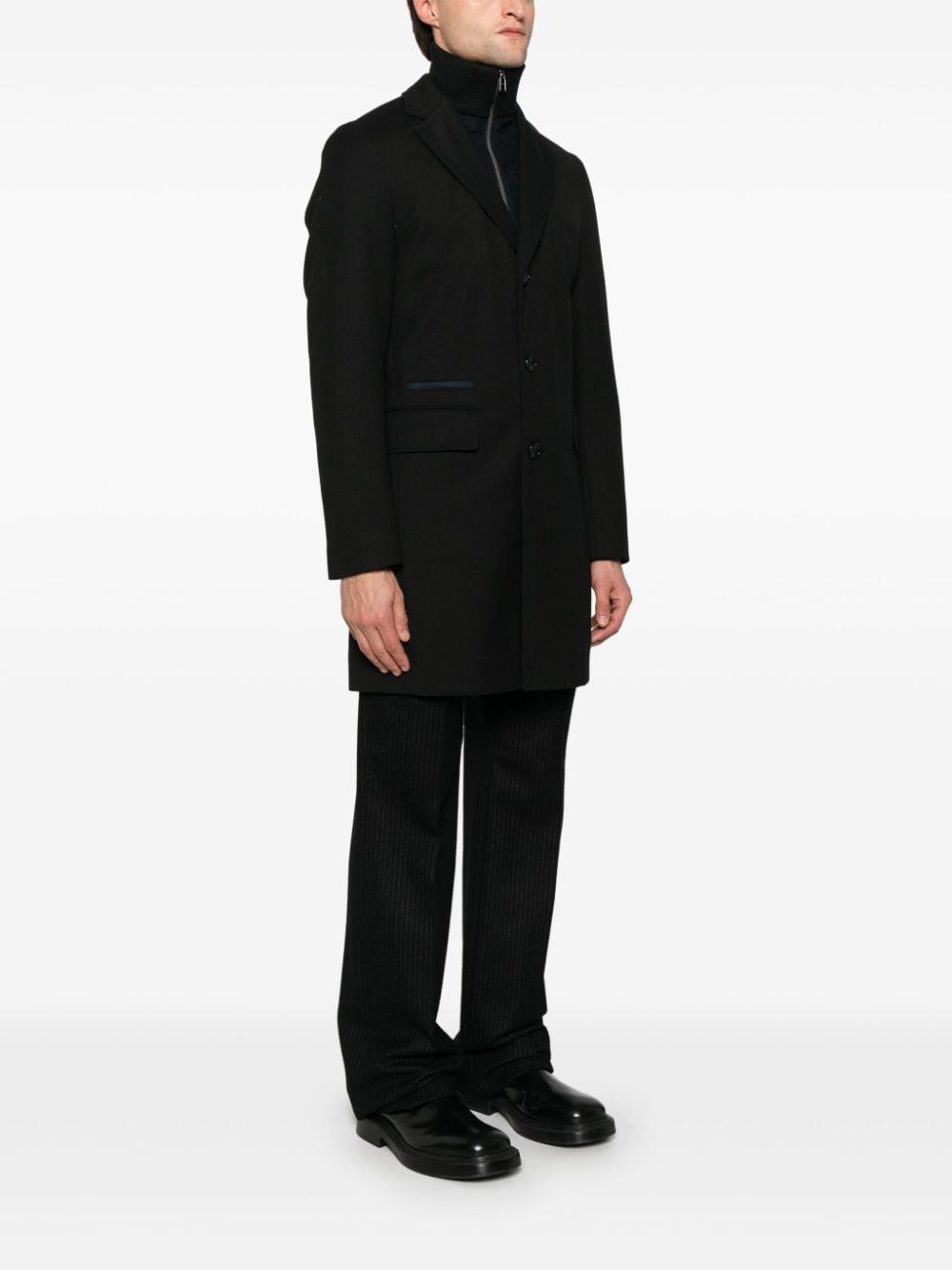 Shop Hugo Boss Hyde Coat In Black