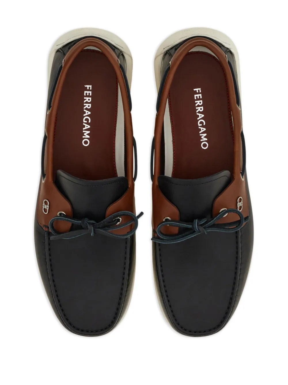 Ferragamo Gancini-embellished loafers Black