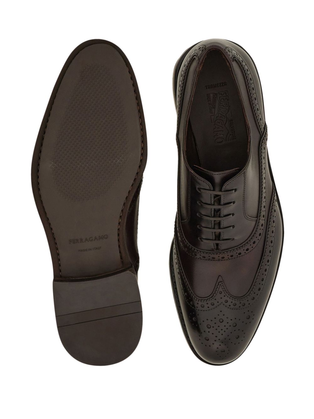 Ferragamo Tramezza oxford shoes Brown