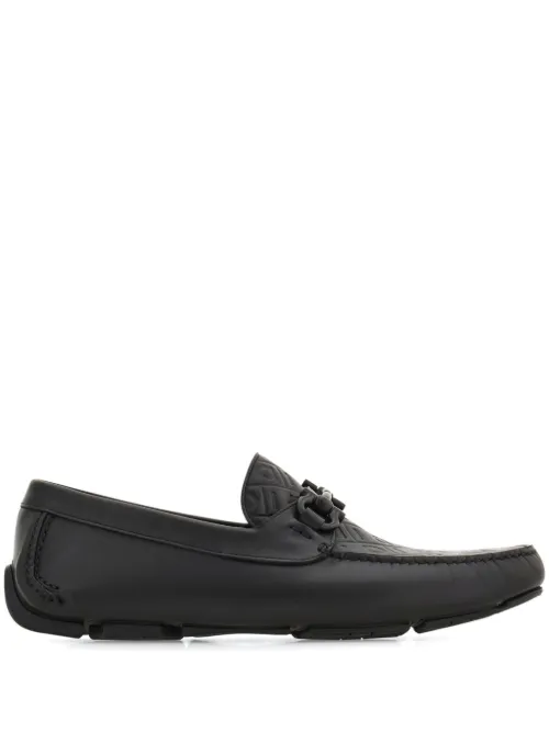 Mocassins en cuir à plaque Gancini - Ferragamo - Modalova