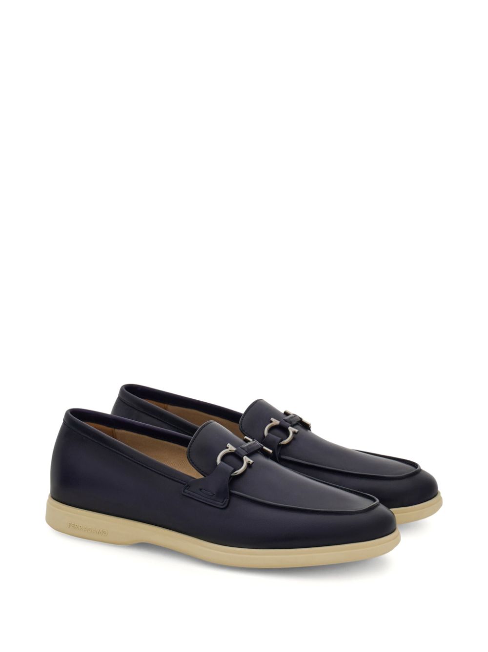 Ferragamo Loafers met Gancini-plakkaat - Blauw