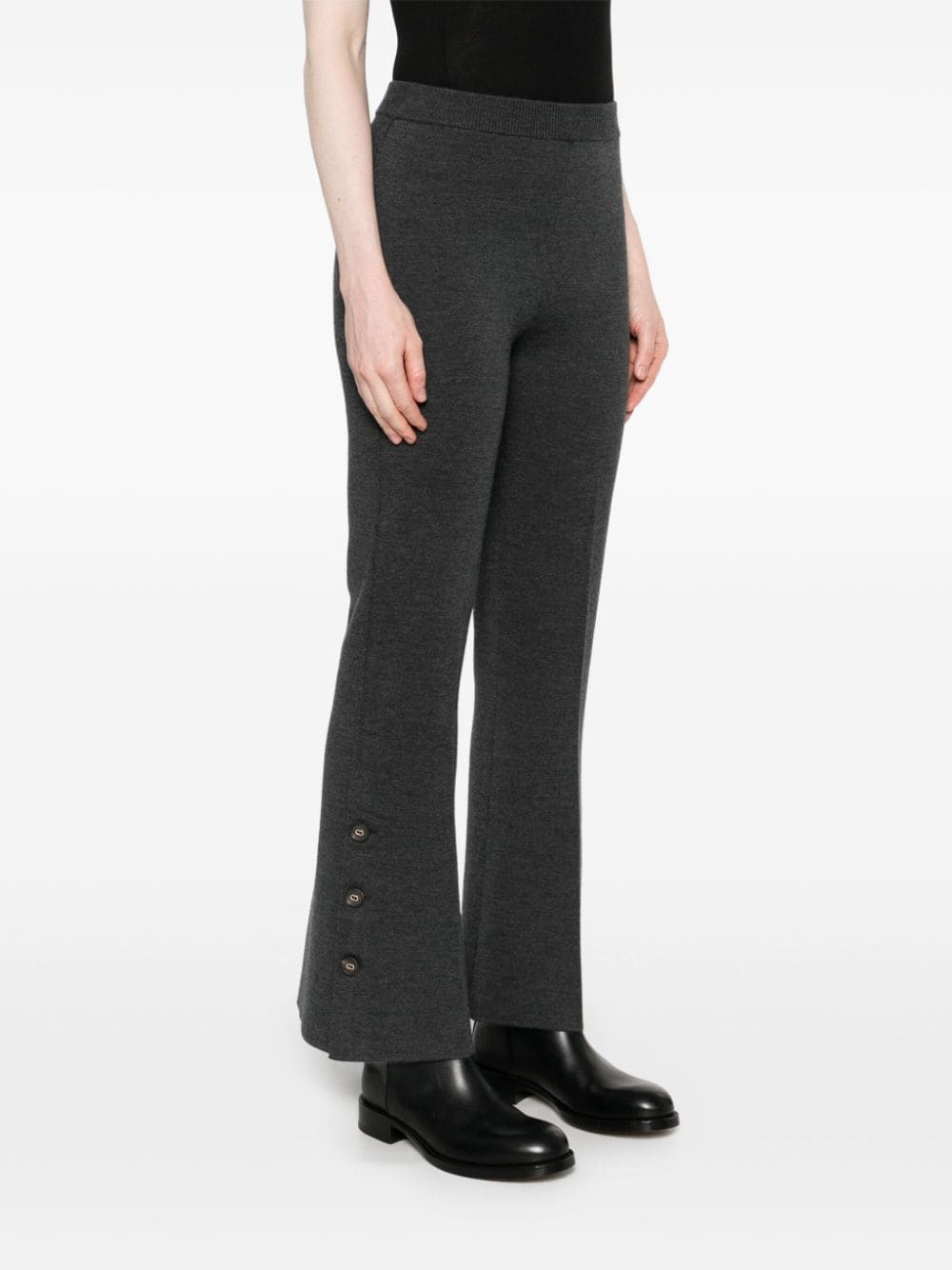 Shop Twinset Wool Trousers In Grey