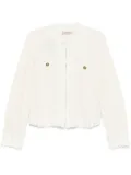 TWINSET guipure-lace trim cardigan - White