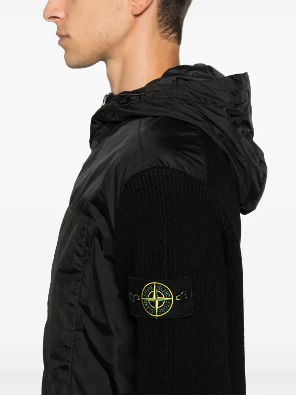 Stone Island Jacke Mit Kapuze Schwarz FARFETCH AT