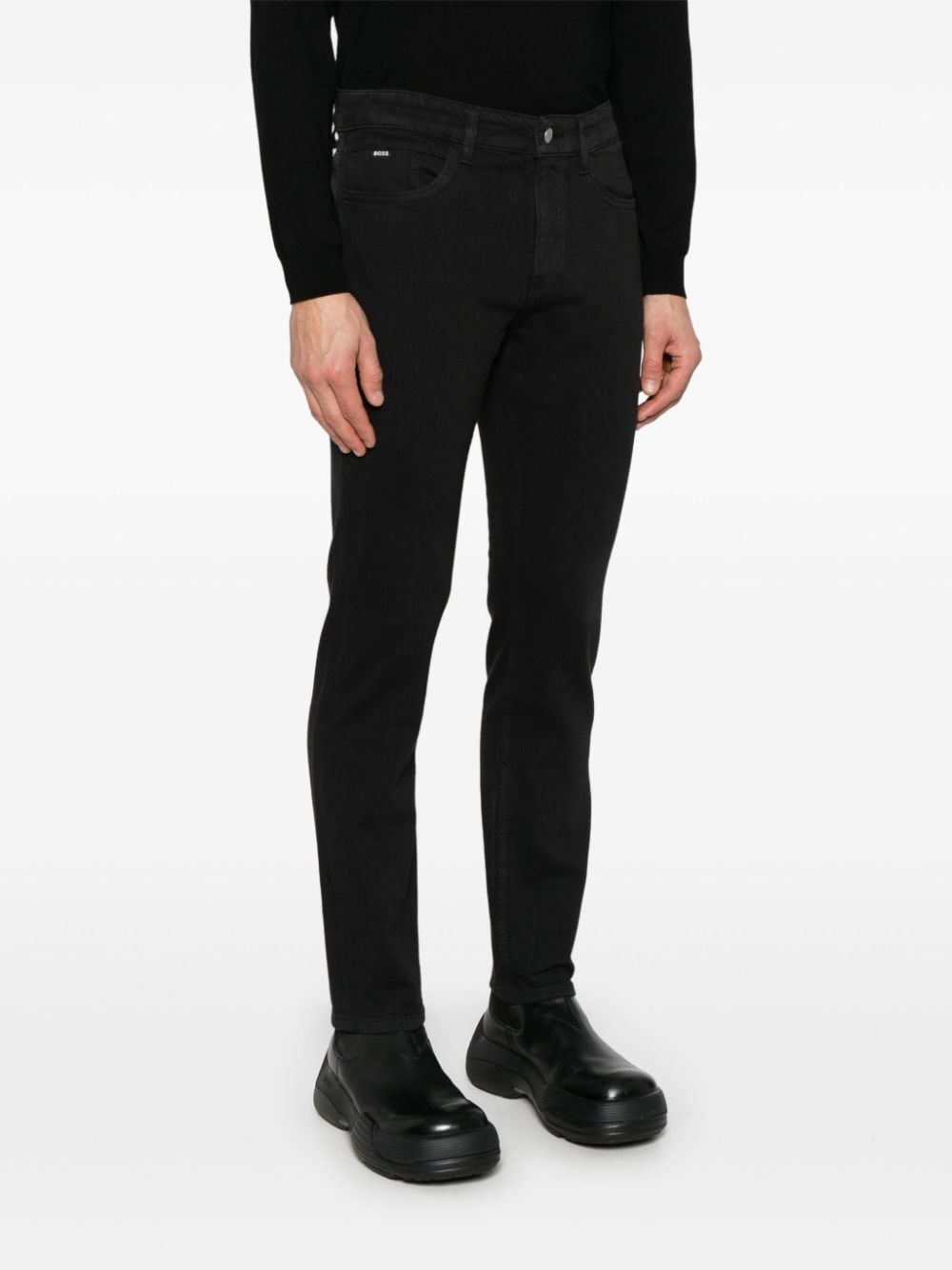 Shop Hugo Boss Delaware Jeans In Black