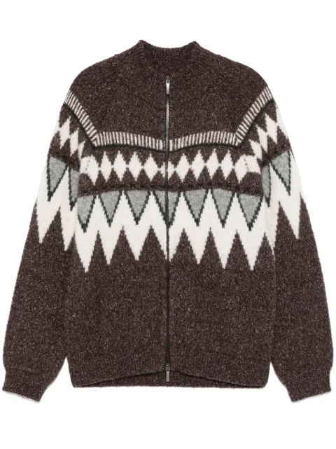 Peserico patterned-jacquard cardigan