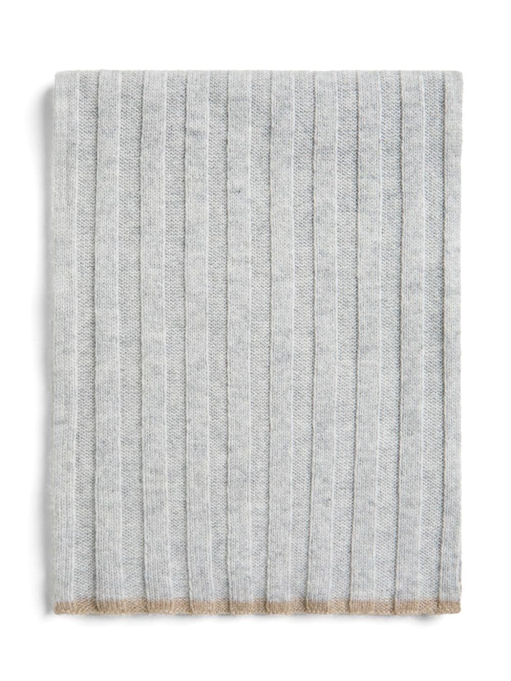 Brunello Cucinelli Kids cashmere knit scarf - Grigio