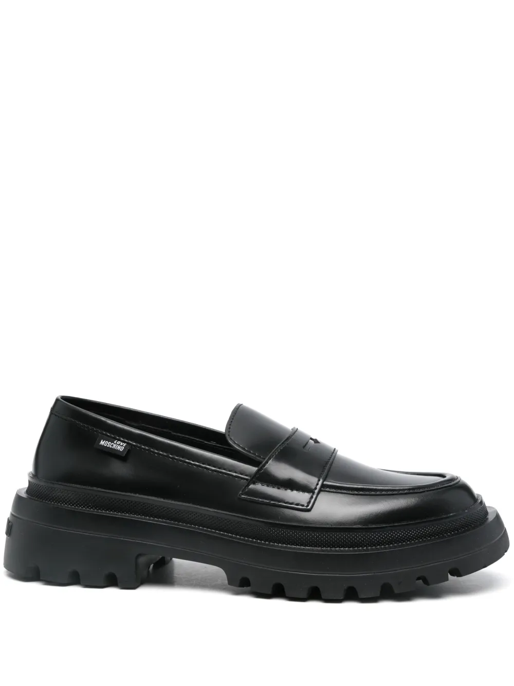 Love Moschino penny-slot loafers - Black