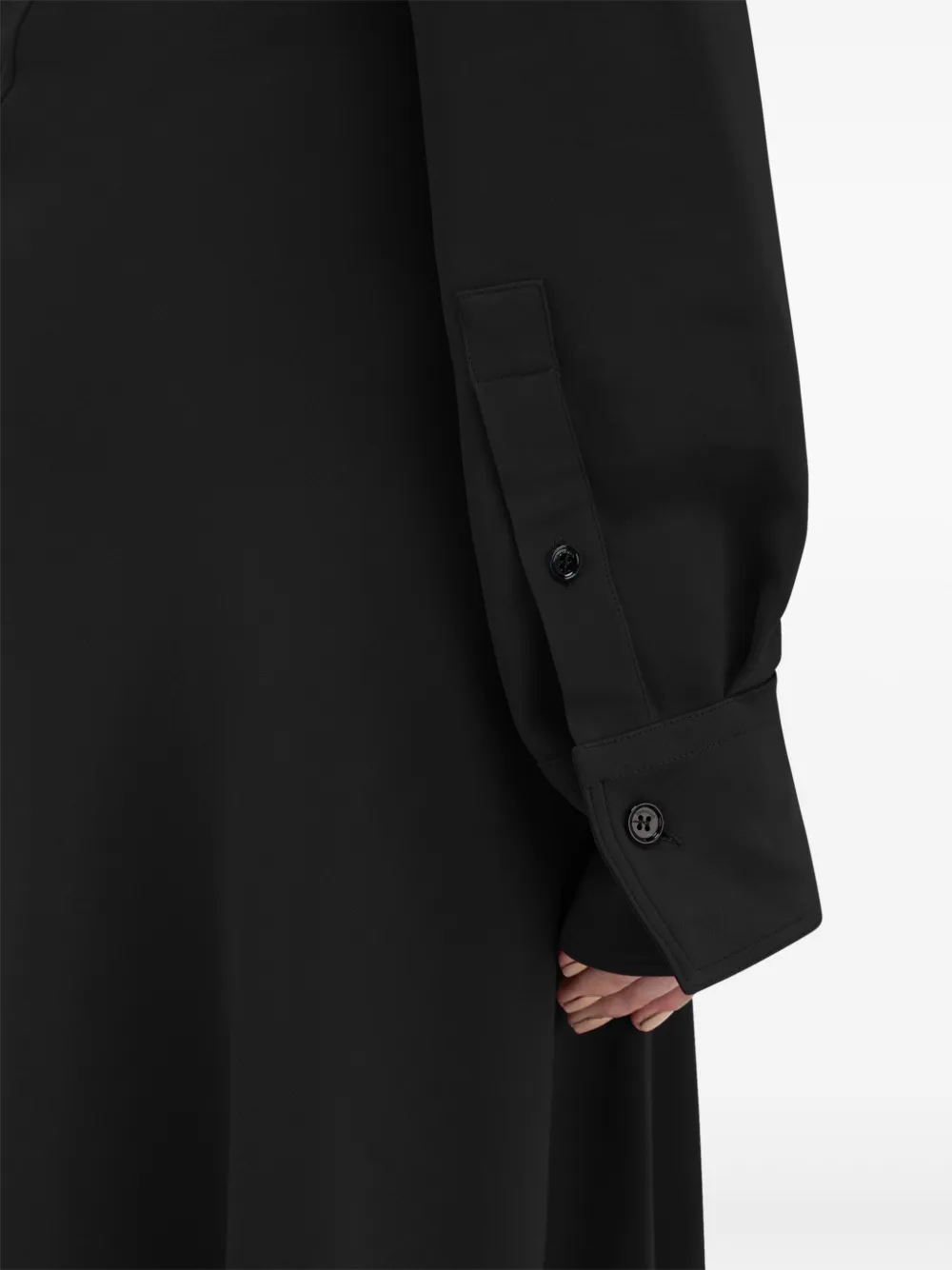 Ferragamo Maxi-jurk met asymmetrische afwerking Zwart