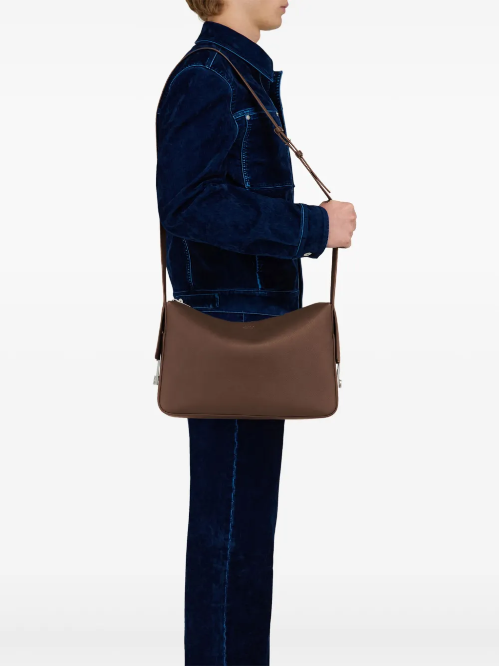 Ferragamo Leren crossbodytas - Bruin