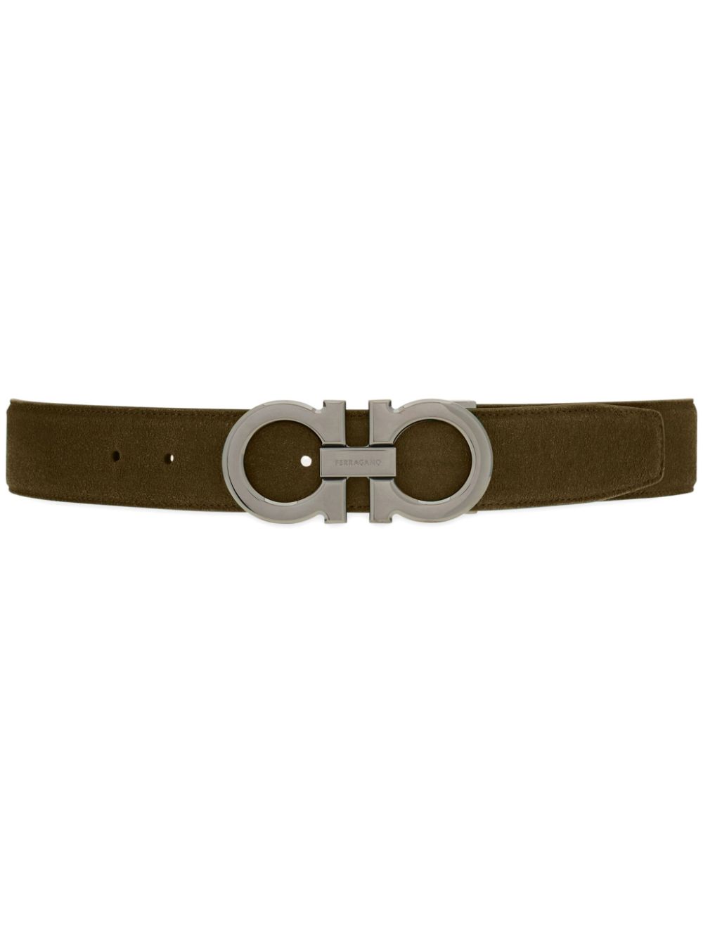 Ferragamo adjustable Gancini belt - Green