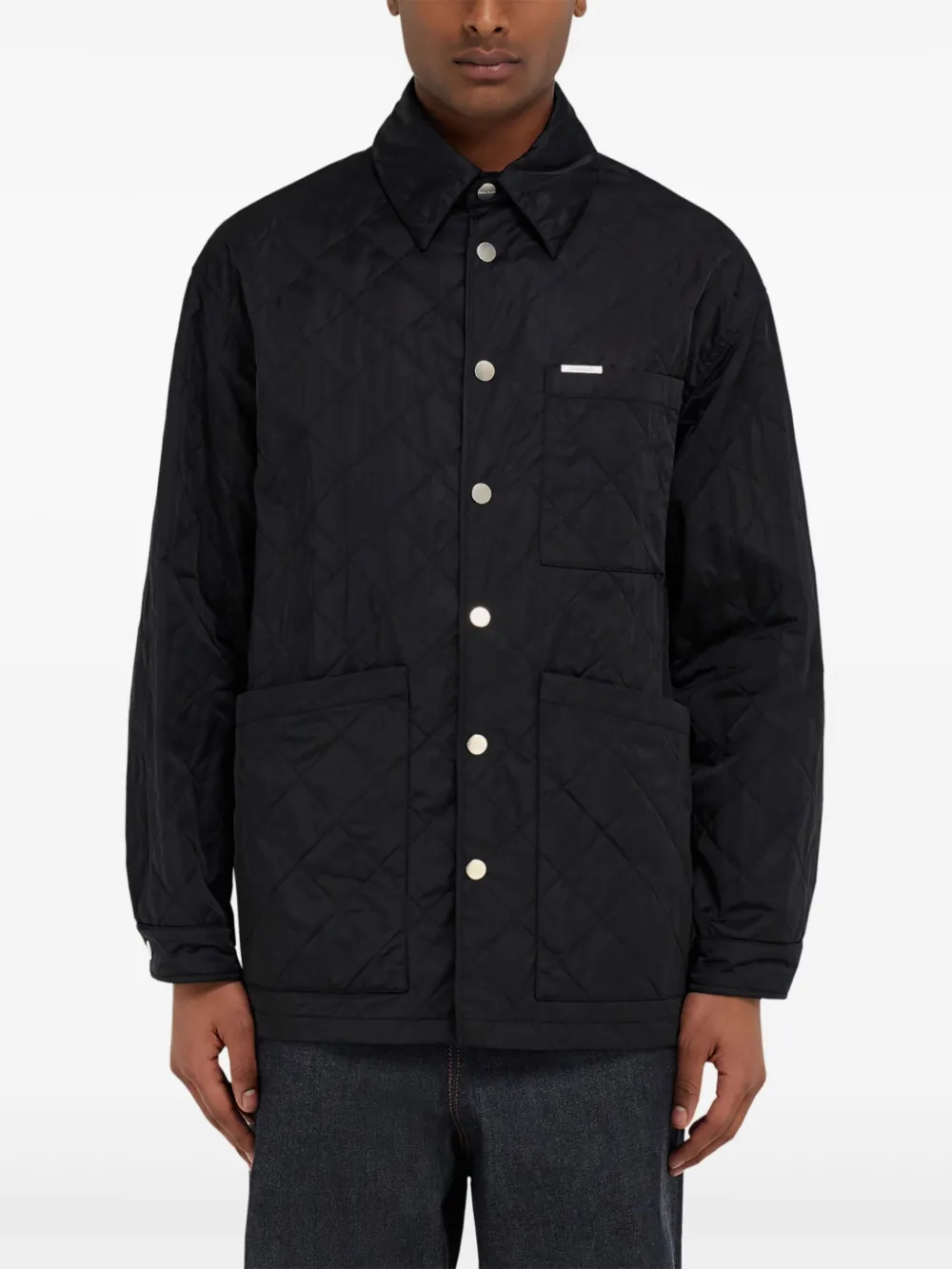 Ferragamo Gewatteerd shirtjack Zwart