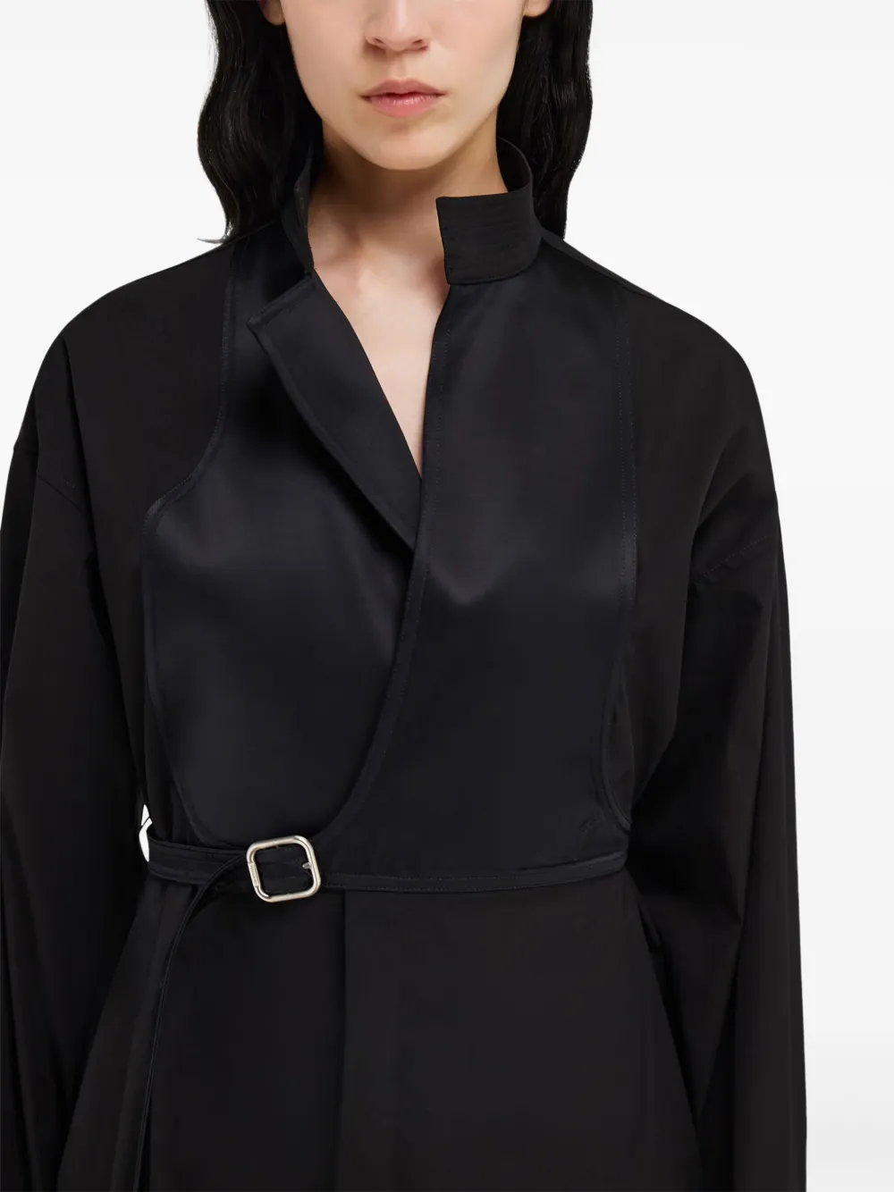 Ferragamo Blouse met bies Zwart
