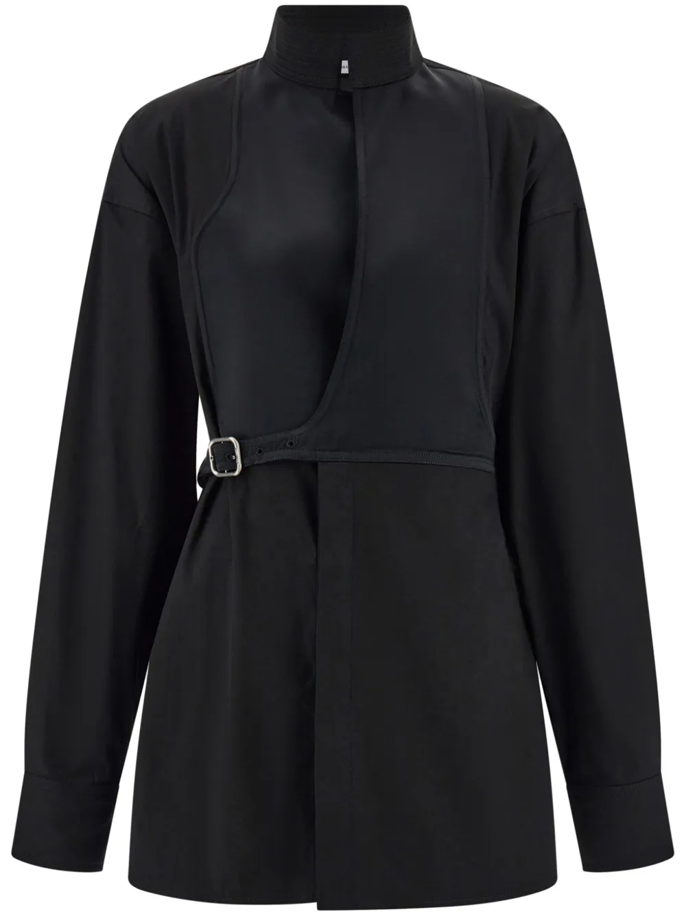 Ferragamo Blouse met bies Zwart
