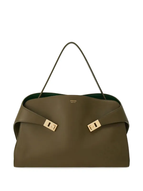 Ferragamo Medium Hug Shoulder Bag | Green | FARFETCH JO