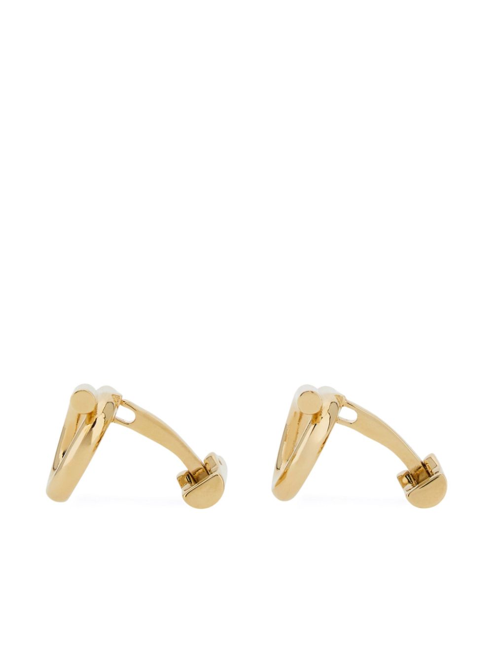 Shop Ferragamo Gancini Cufflinks In Gold