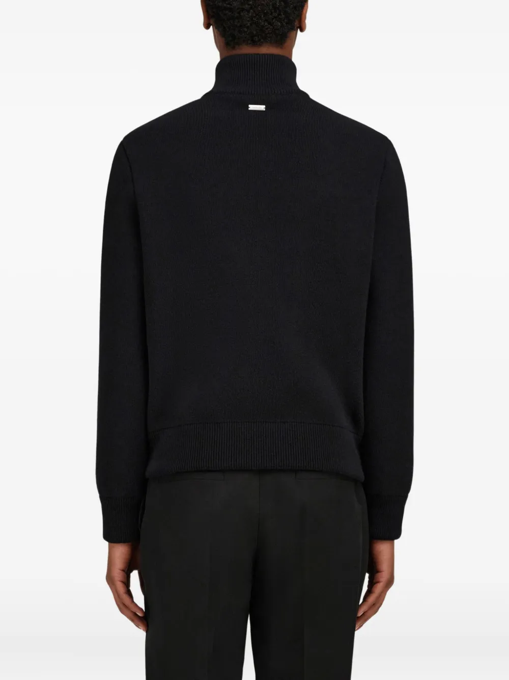 Ferragamo Leren jack Zwart